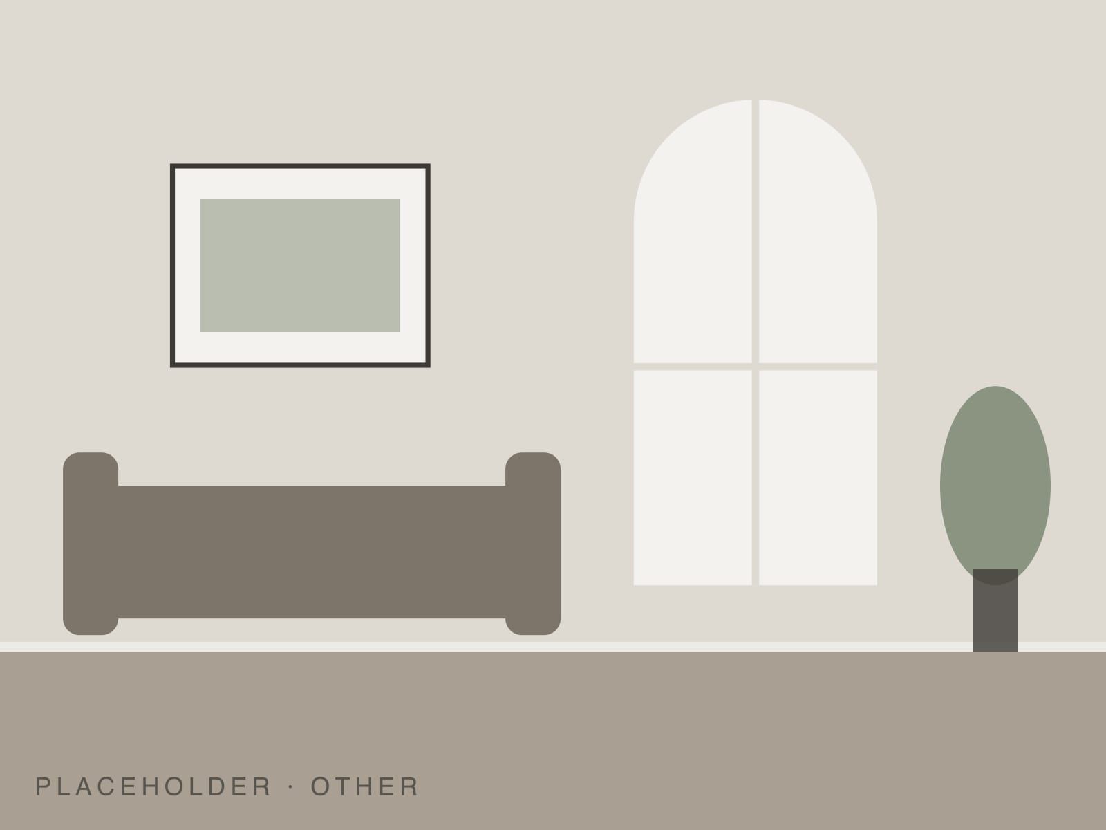 A calm room in soft stone tones